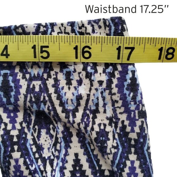 J Jill Blue Skirt Cotton / Modal knit with Multi Print Size M - Picture 11 of 14